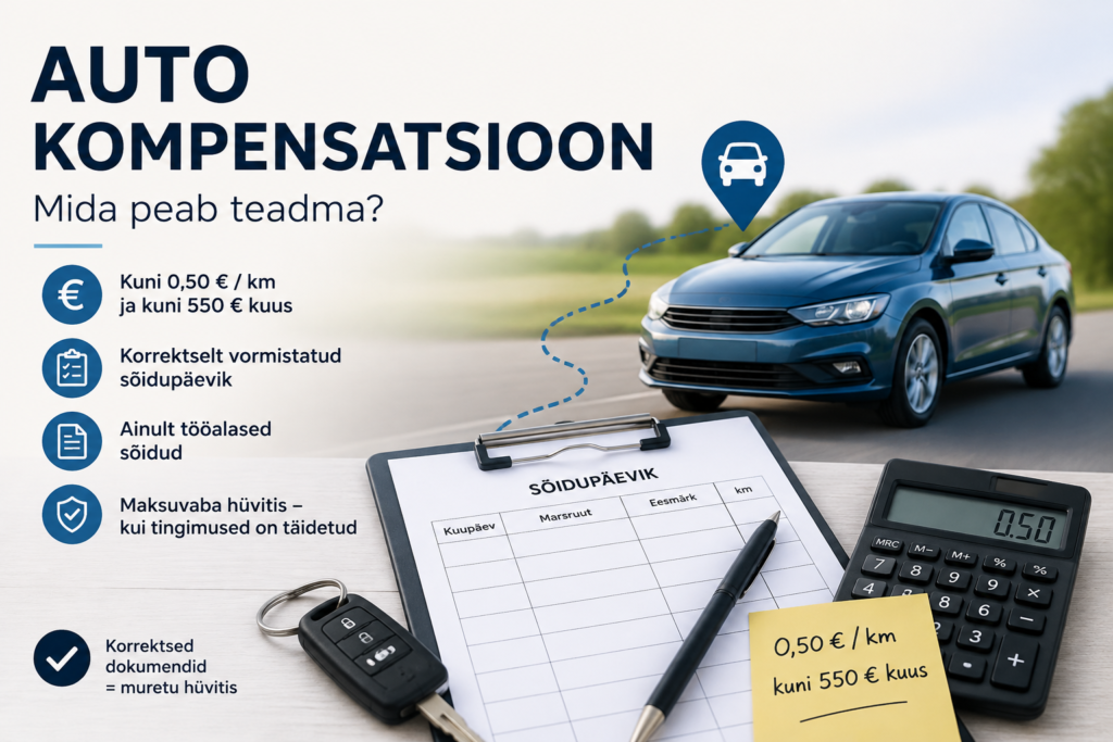 Autokompensatsioon – isikliku auto kasutamise hüvitis